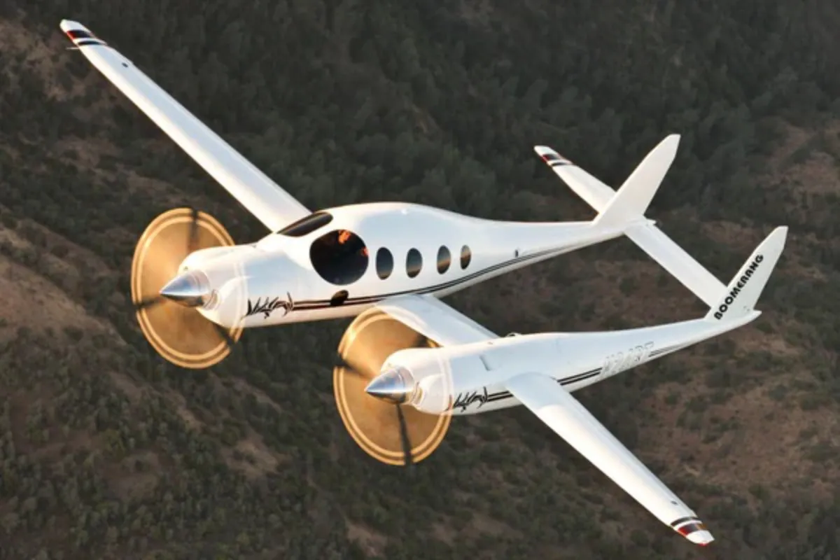 Burt Rutan's Boomerang flight path